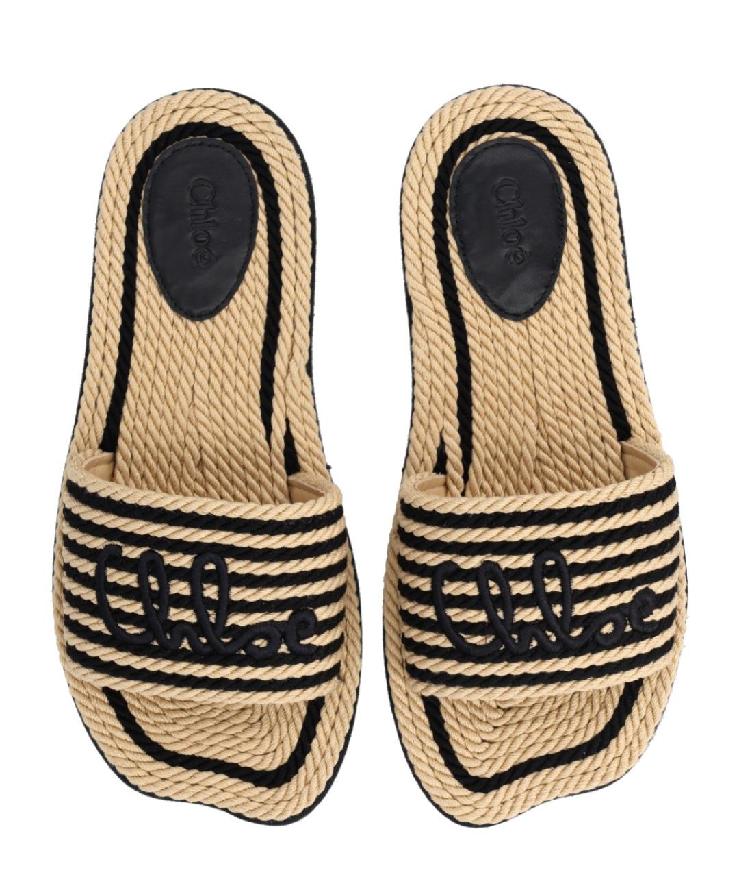 CHLOE Черные шлепанцы, фото 5