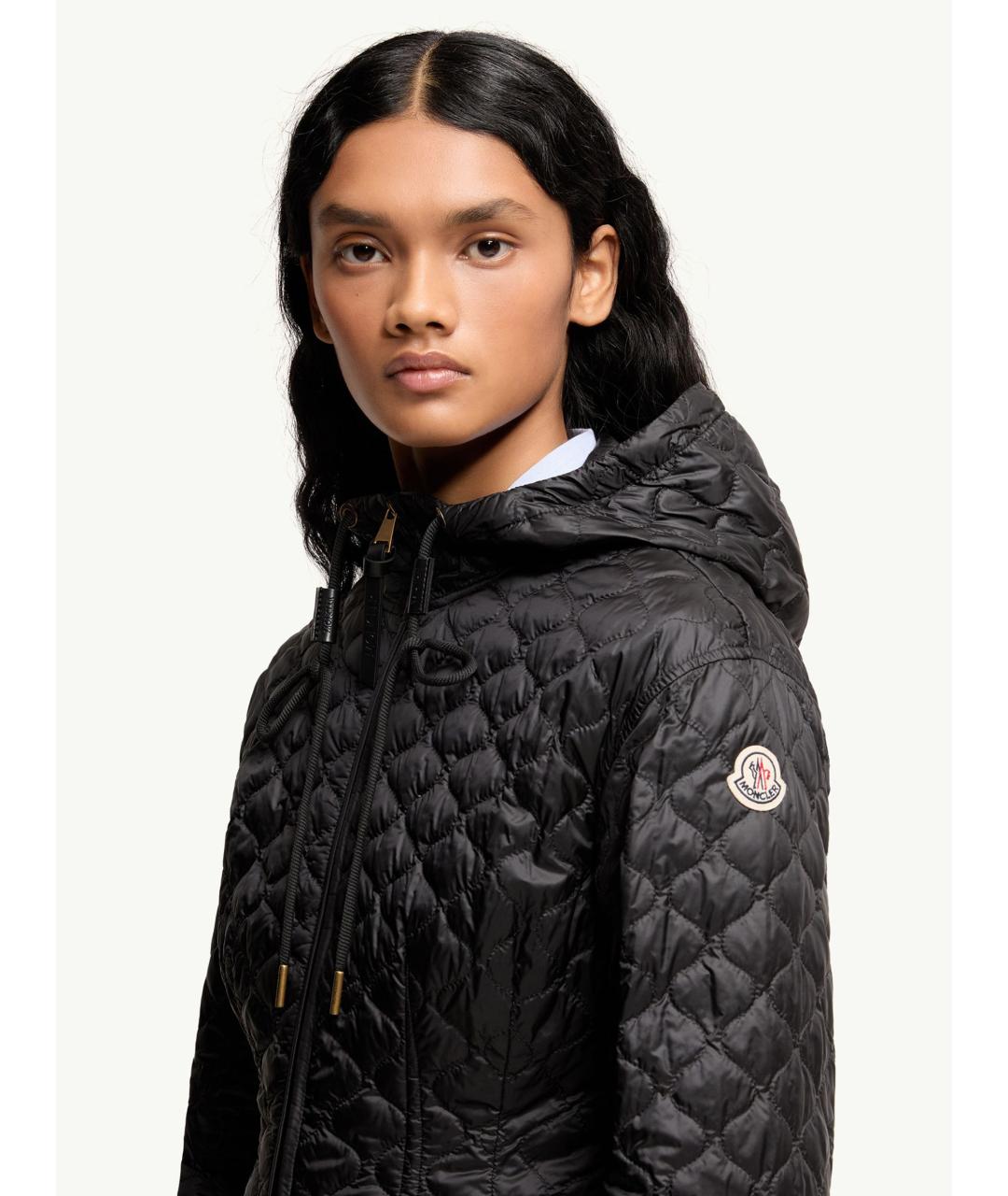 MONCLER Черная полиамидовая куртка, фото 3