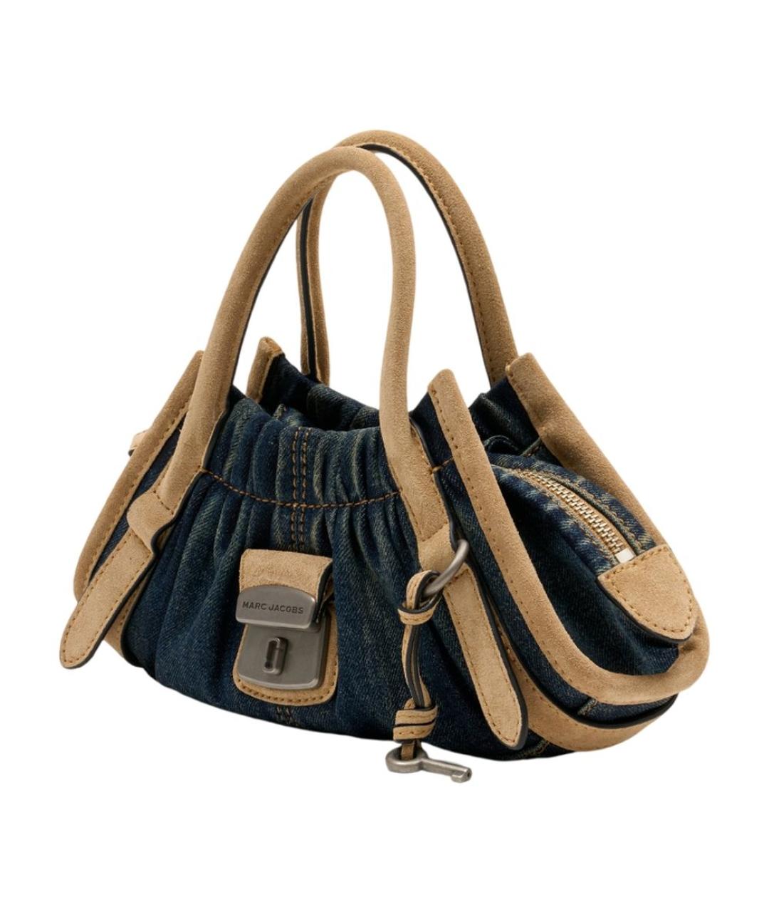 MARC JACOBS Синяя хлопковая сумка с короткими ручками, фото 2