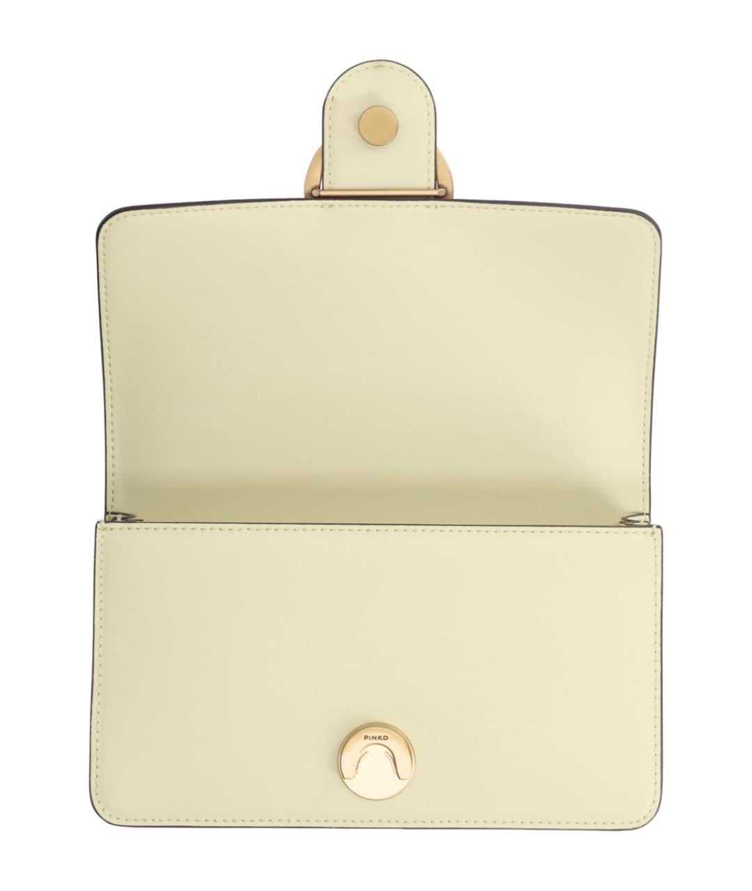 PINKO Желтая хлопковая сумка через плечо, фото 4