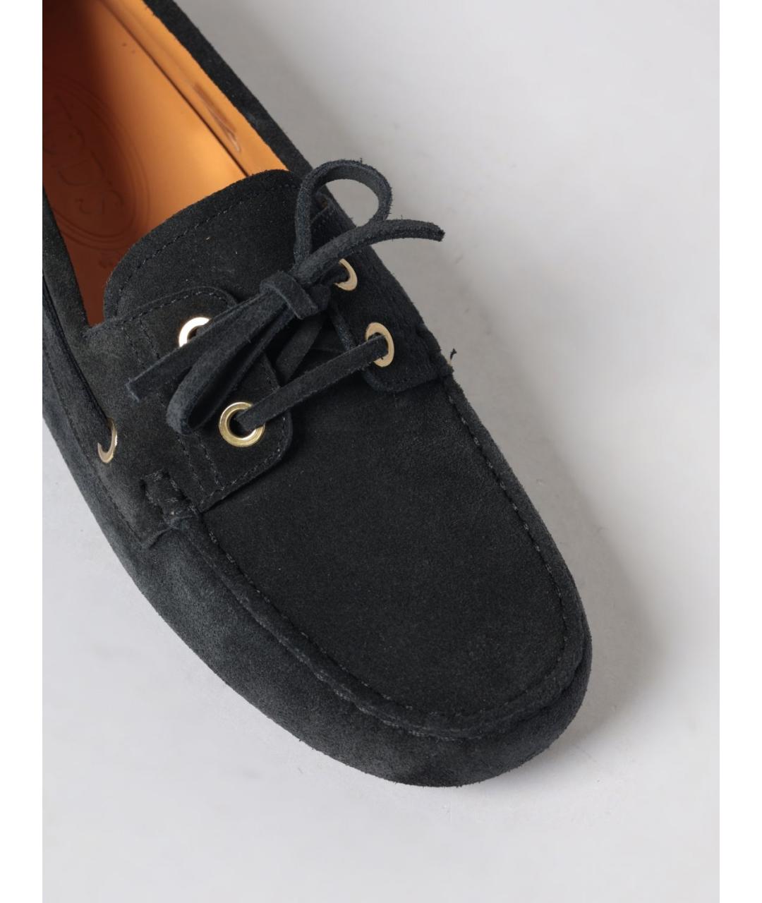 TOD'S Синие замшевые мокасины, фото 4
