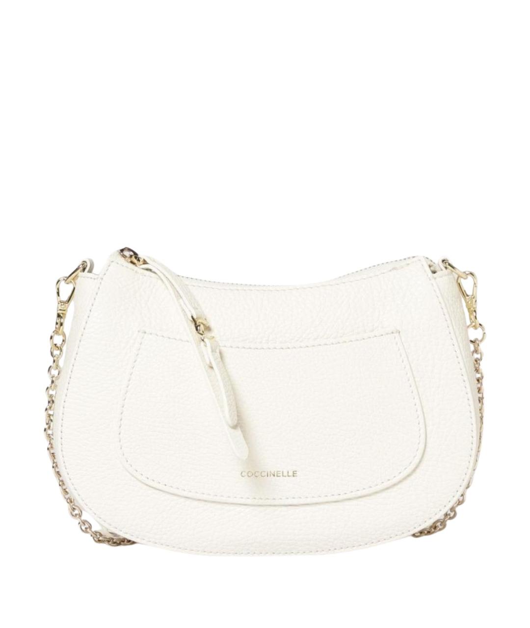 COCCINELLE Белая кожаная сумка через плечо, фото 1