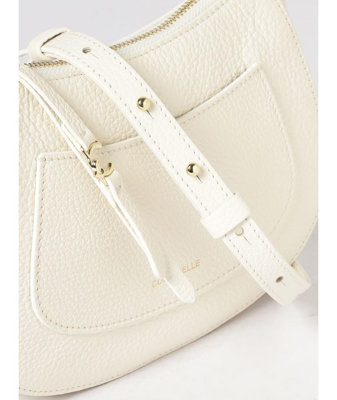 COCCINELLE Белая кожаная сумка через плечо, фото 3