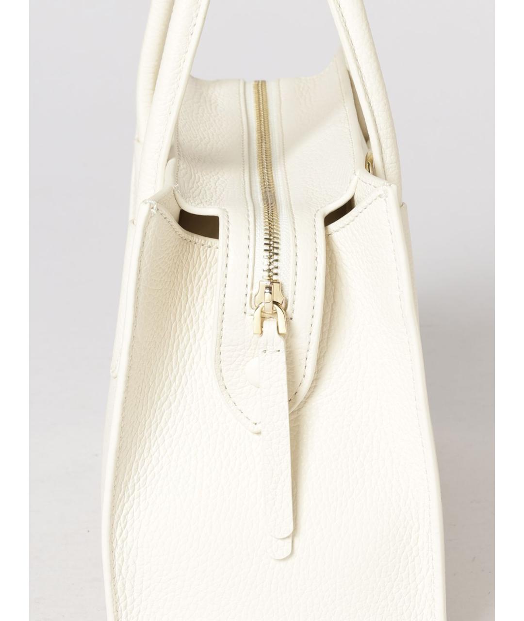 COCCINELLE Белая хлопковая сумка с короткими ручками, фото 3