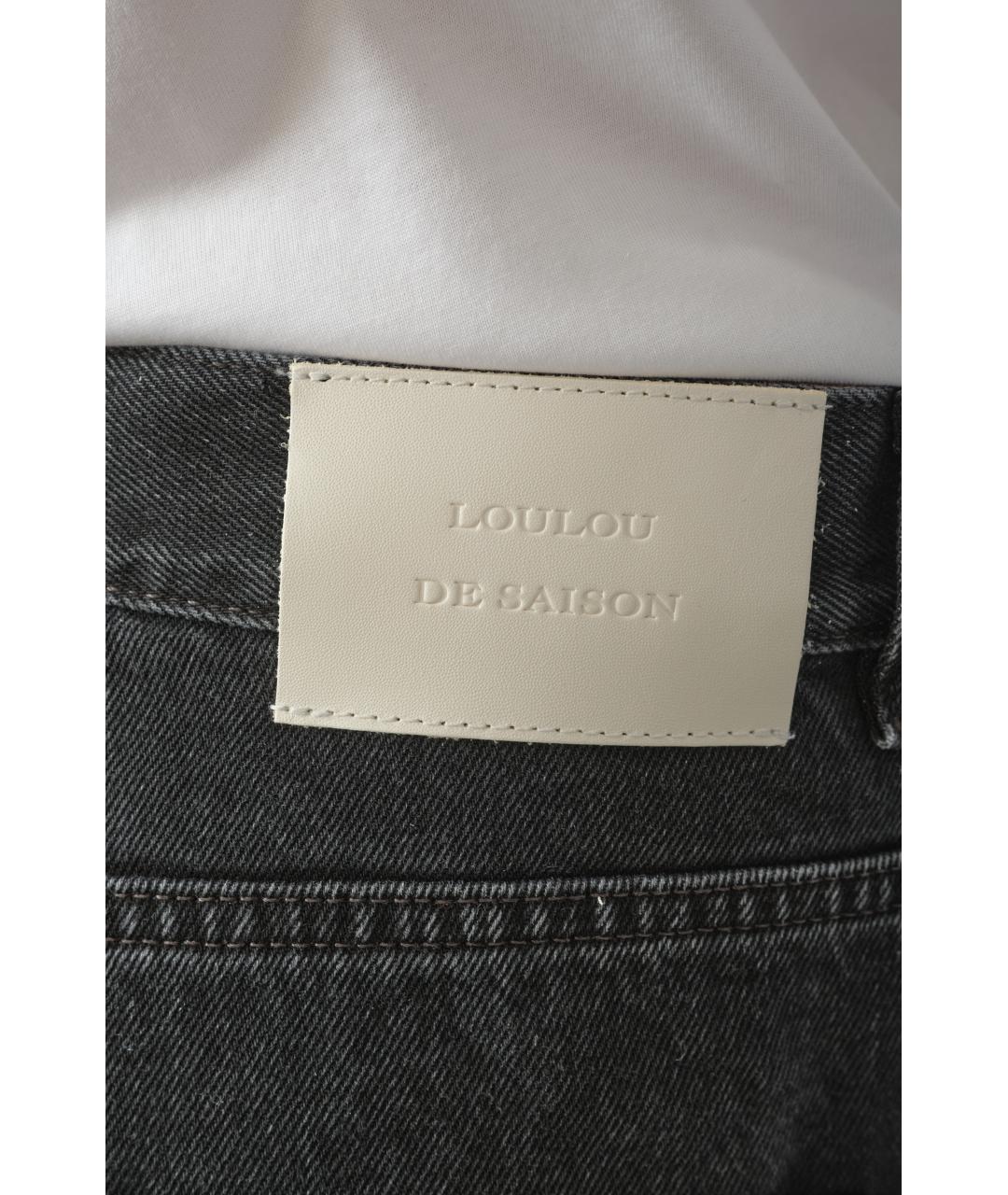 LOULOU STUDIO Серые хлопковые прямые джинсы, фото 6