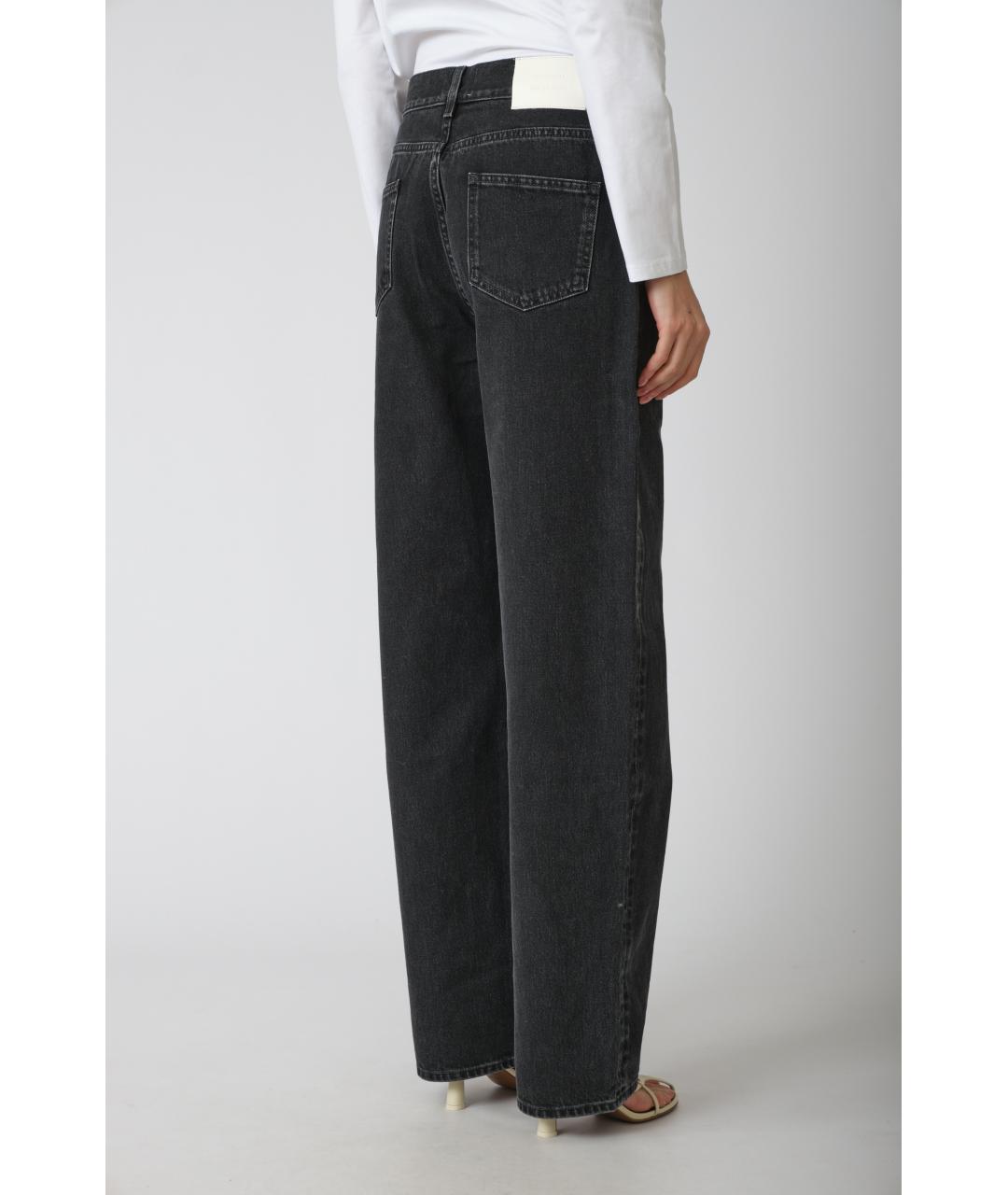 LOULOU STUDIO Серые хлопковые прямые джинсы, фото 4