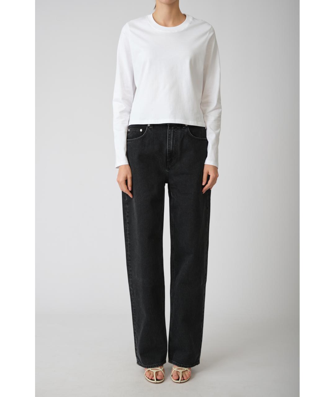 LOULOU STUDIO Серые хлопковые прямые джинсы, фото 7