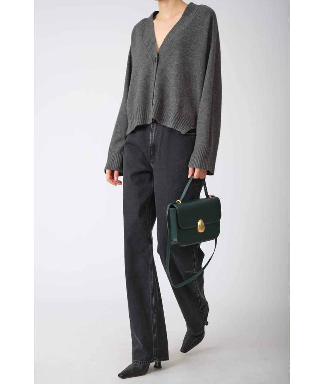 LOULOU STUDIO Серые хлопковые прямые джинсы, фото 8