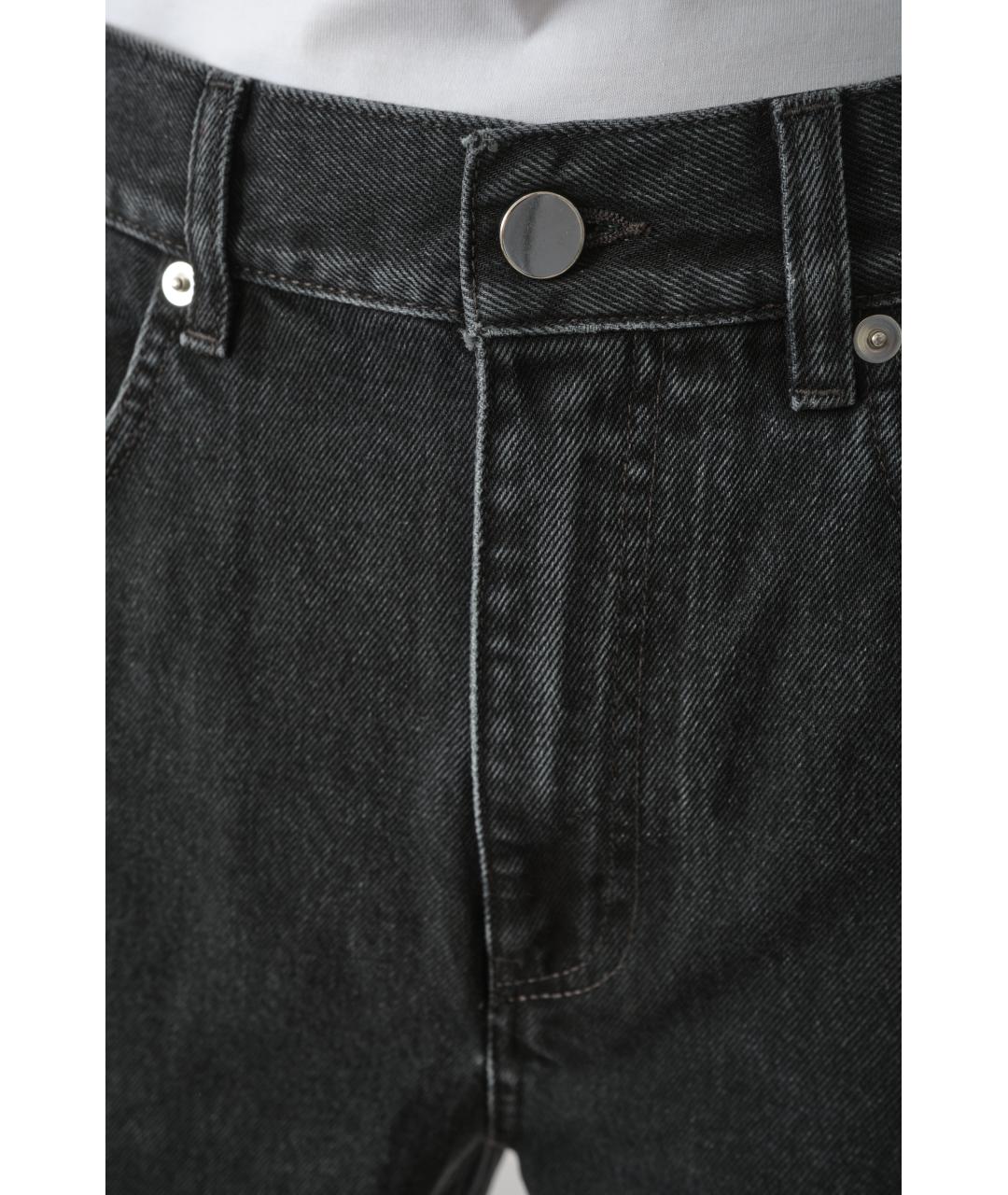 LOULOU STUDIO Серые хлопковые прямые джинсы, фото 5