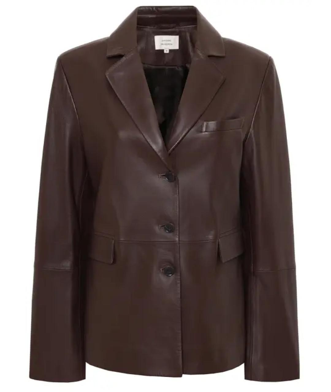 LOULOU STUDIO Коричневый кожаный жакет/пиджак, фото 1