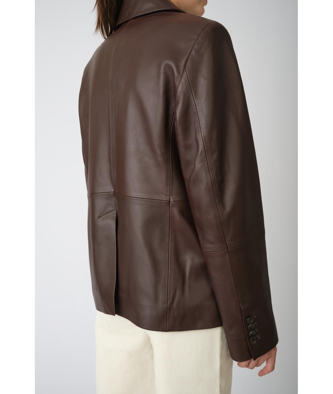 LOULOU STUDIO Коричневый кожаный жакет/пиджак, фото 7