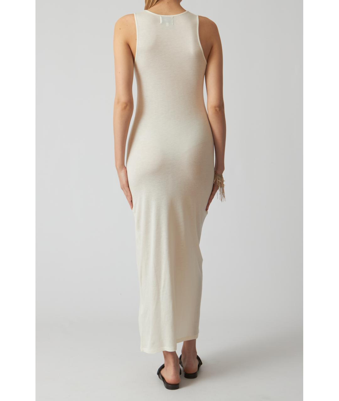 LOULOU STUDIO Бежевое вискозное повседневное платье, фото 2