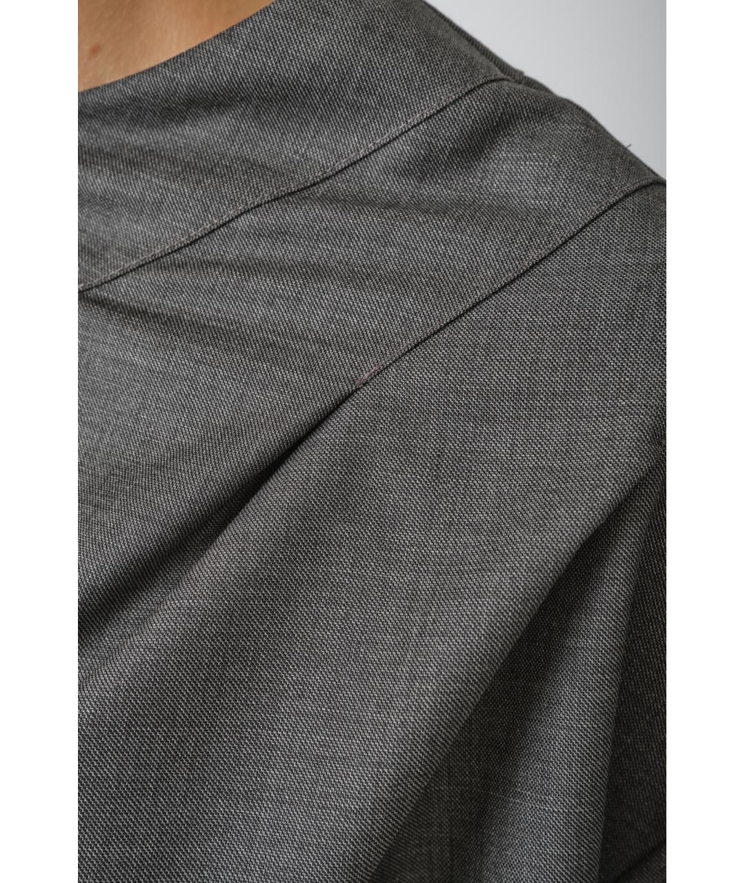 LOULOU STUDIO Серая шерстяная блузы, фото 6