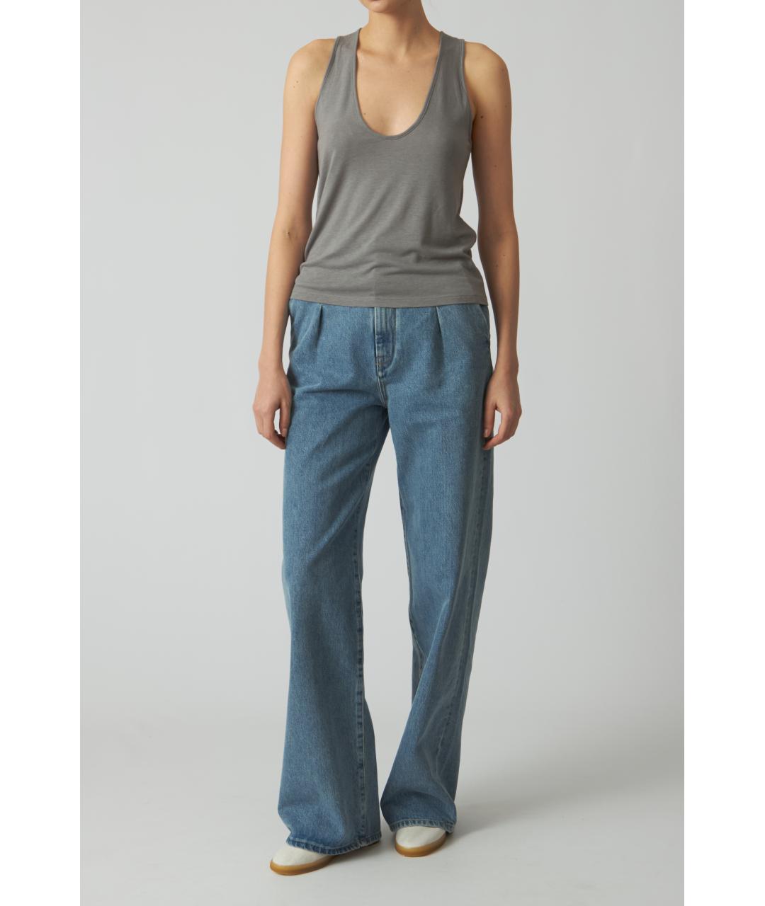 LOULOU STUDIO Серая вискозная майка, фото 4