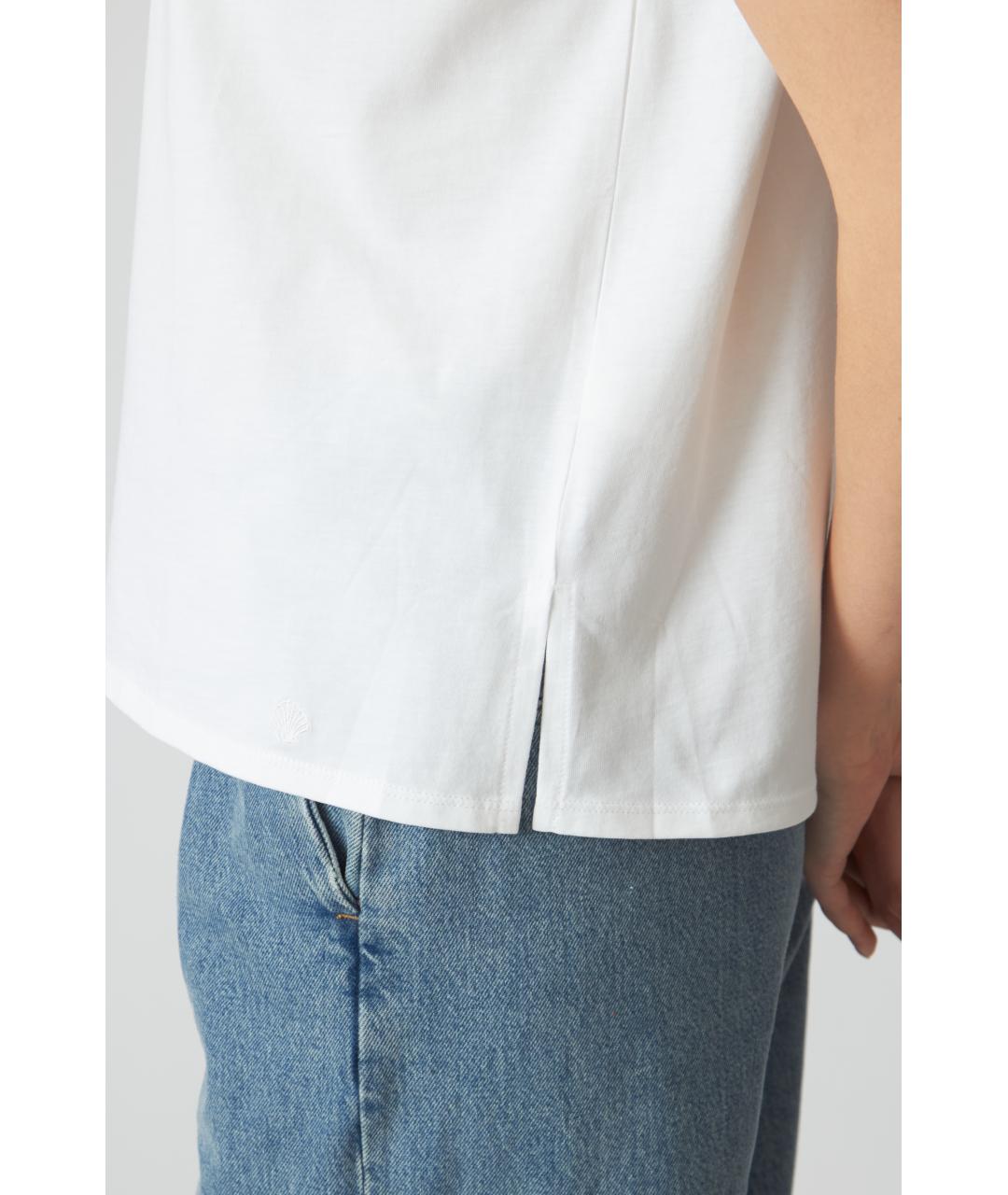 LOULOU STUDIO Белая хлопковая футболка, фото 3