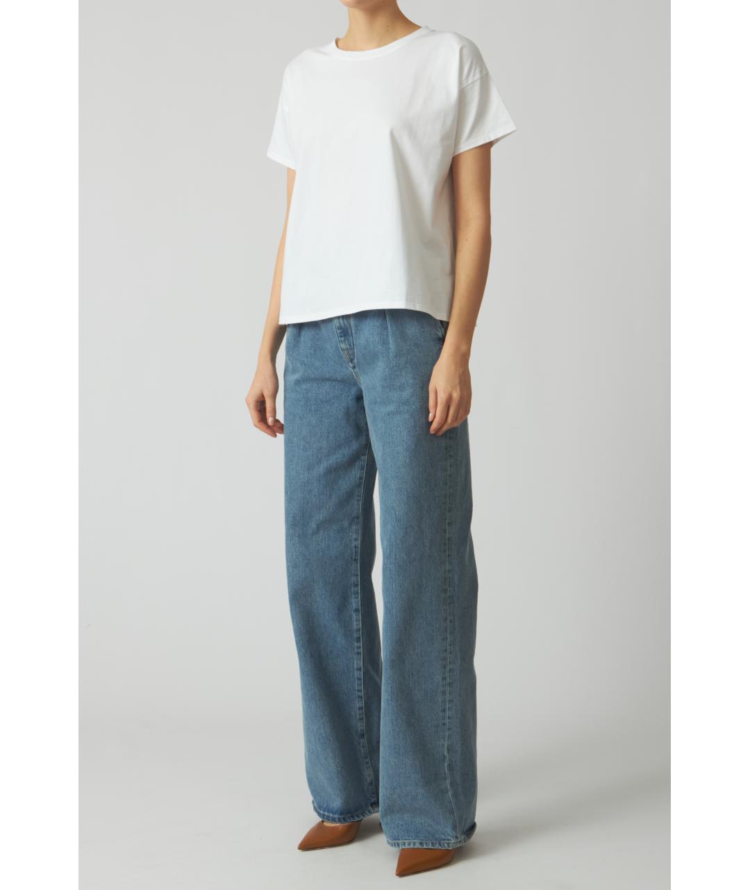 LOULOU STUDIO Белая хлопковая футболка, фото 4