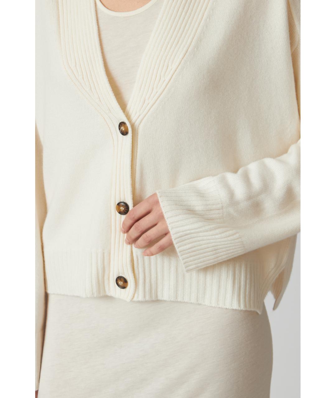 LOULOU STUDIO Бежевый кашемировый кардиган, фото 3
