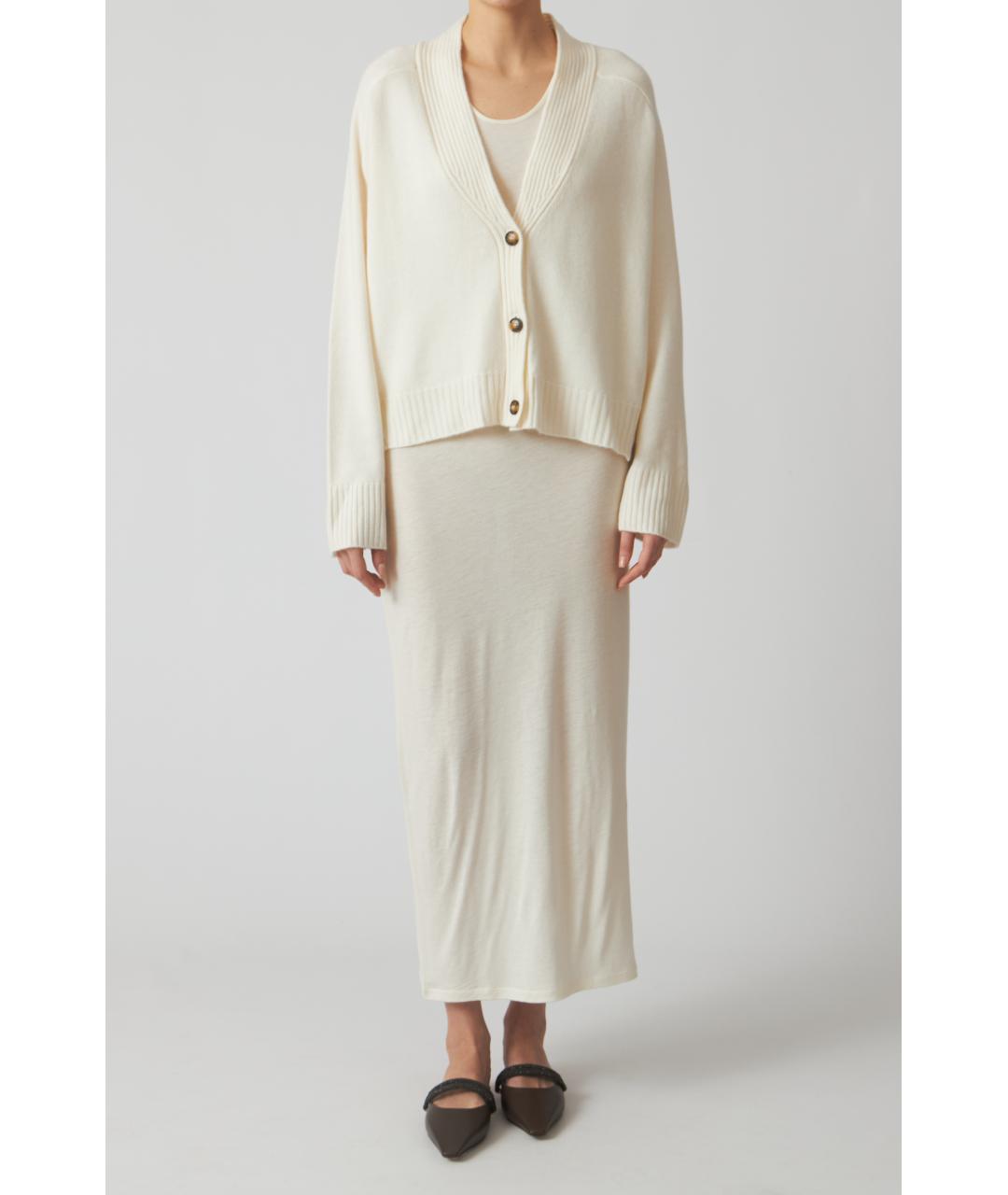 LOULOU STUDIO Бежевый кашемировый кардиган, фото 5