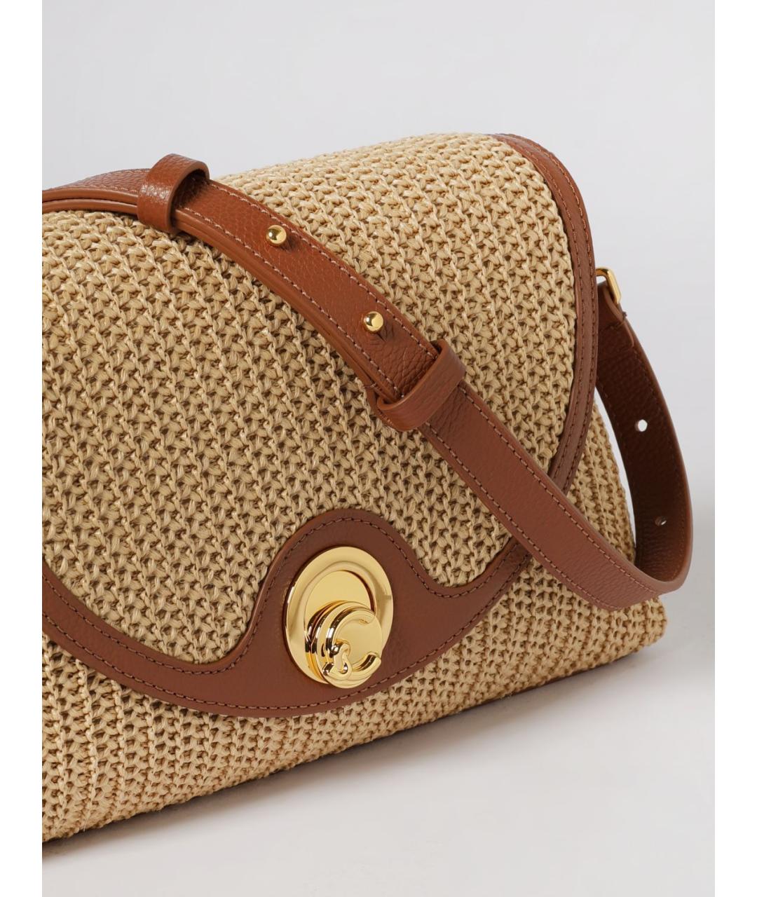 COCCINELLE Бежевая кожаная сумка через плечо, фото 3