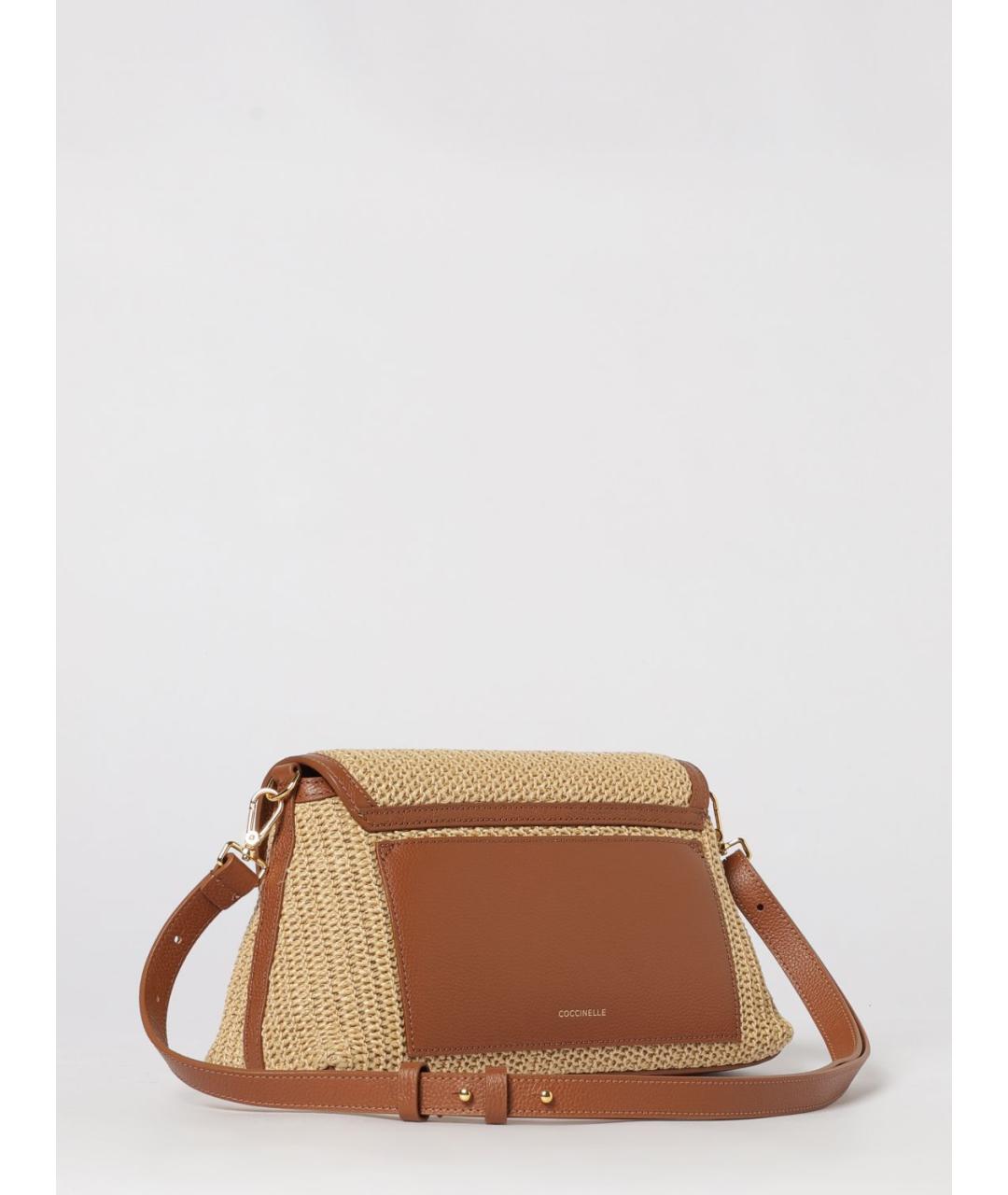 COCCINELLE Бежевая кожаная сумка через плечо, фото 2