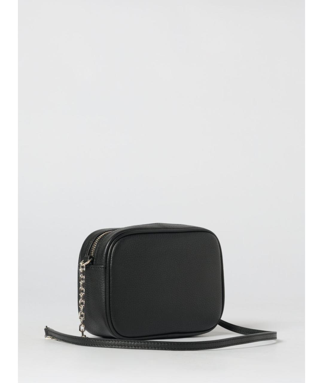 PATRIZIA PEPE Черная кожаная сумка через плечо, фото 2