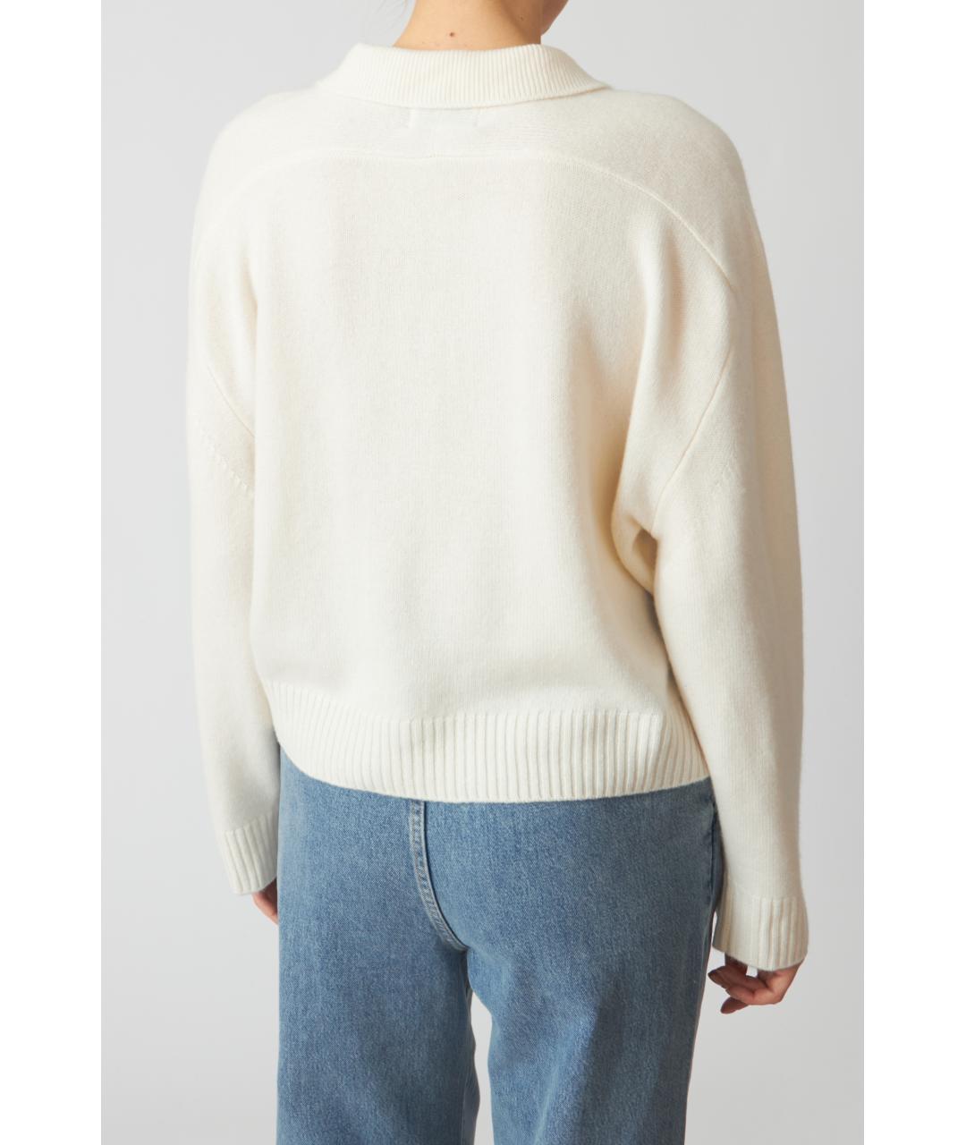 LOULOU STUDIO Бежевый кашемировый джемпер / свитер, фото 2