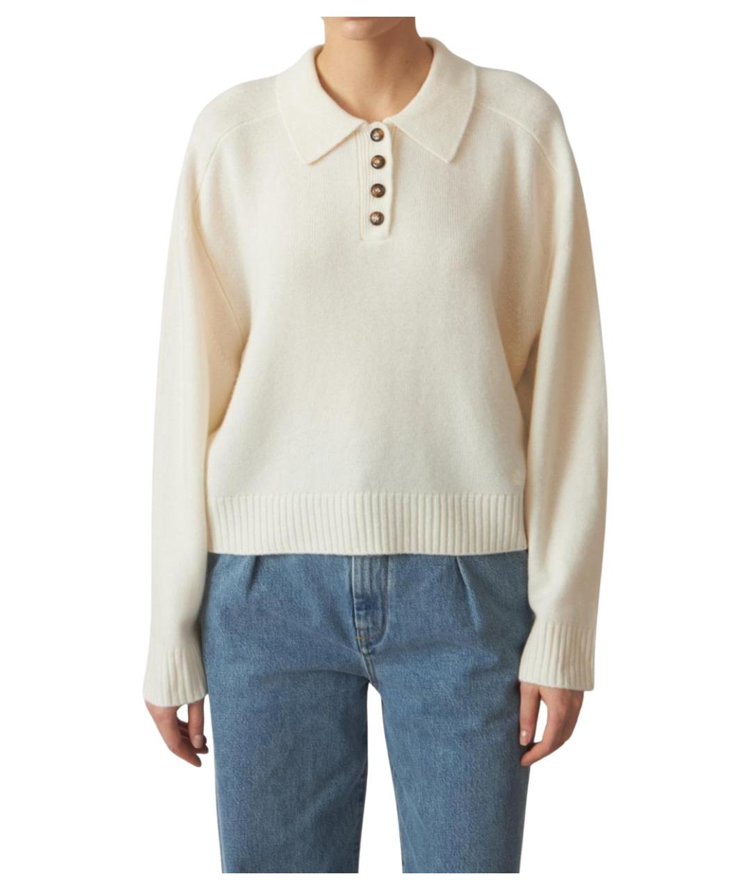 LOULOU STUDIO Бежевый кашемировый джемпер / свитер, фото 1