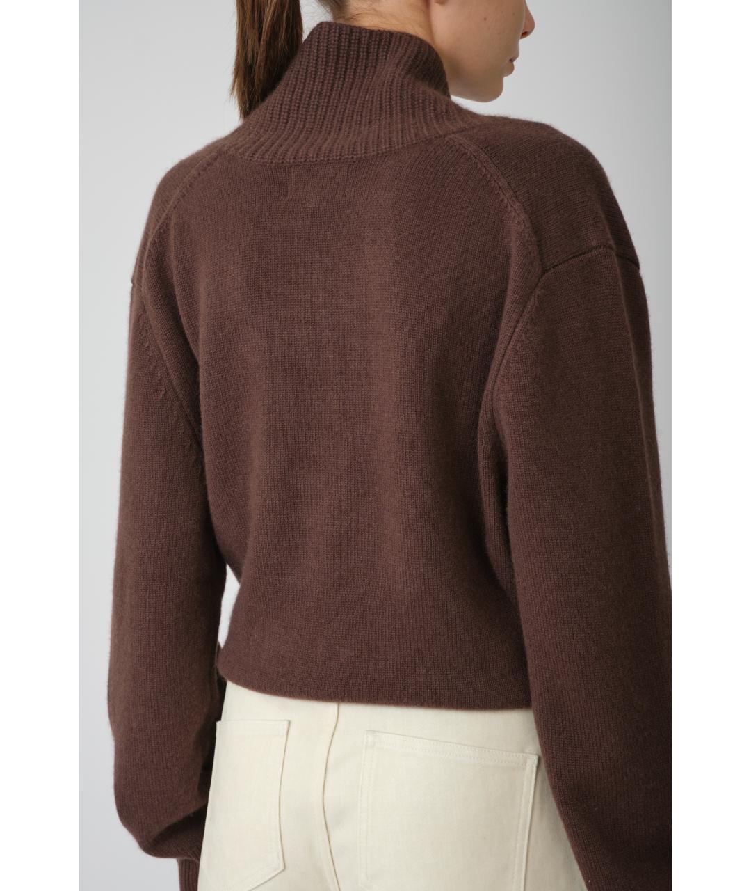LOULOU STUDIO Коричневый кашемировый джемпер / свитер, фото 7