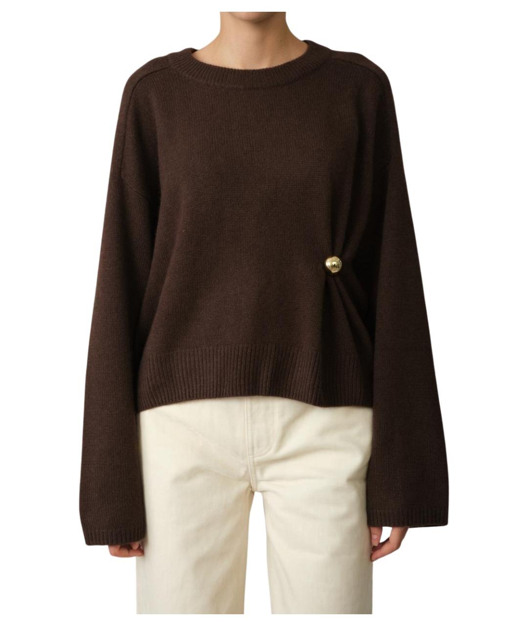 LOULOU STUDIO Коричневый кашемировый джемпер / свитер, фото 1