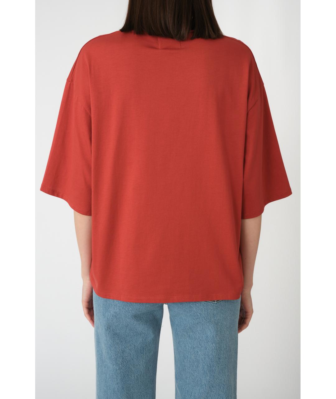 LOULOU STUDIO Красная хлопковая футболка, фото 5