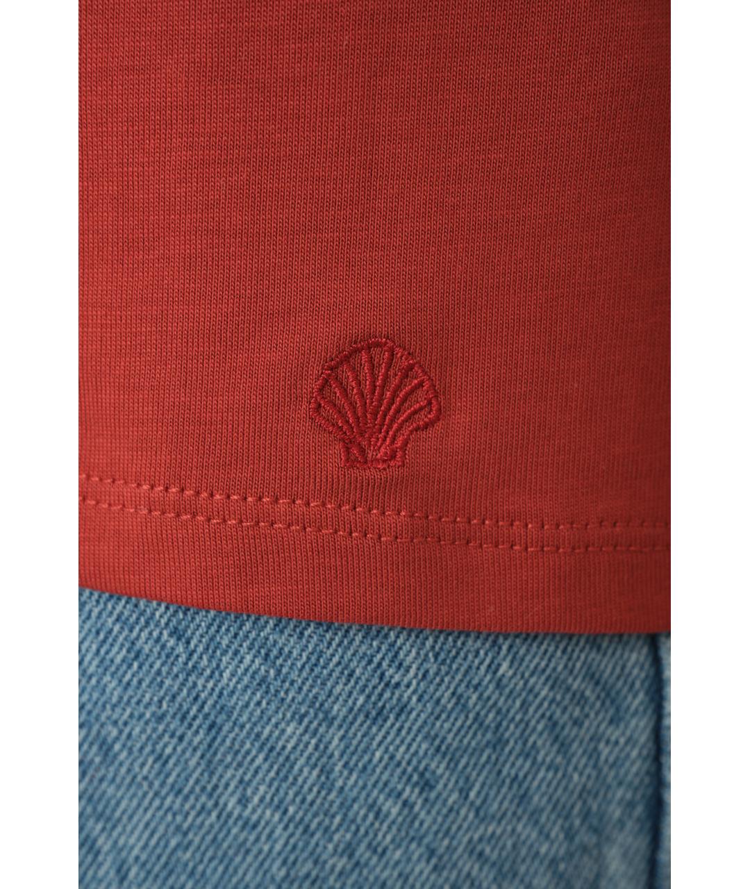 LOULOU STUDIO Красная хлопковая футболка, фото 6