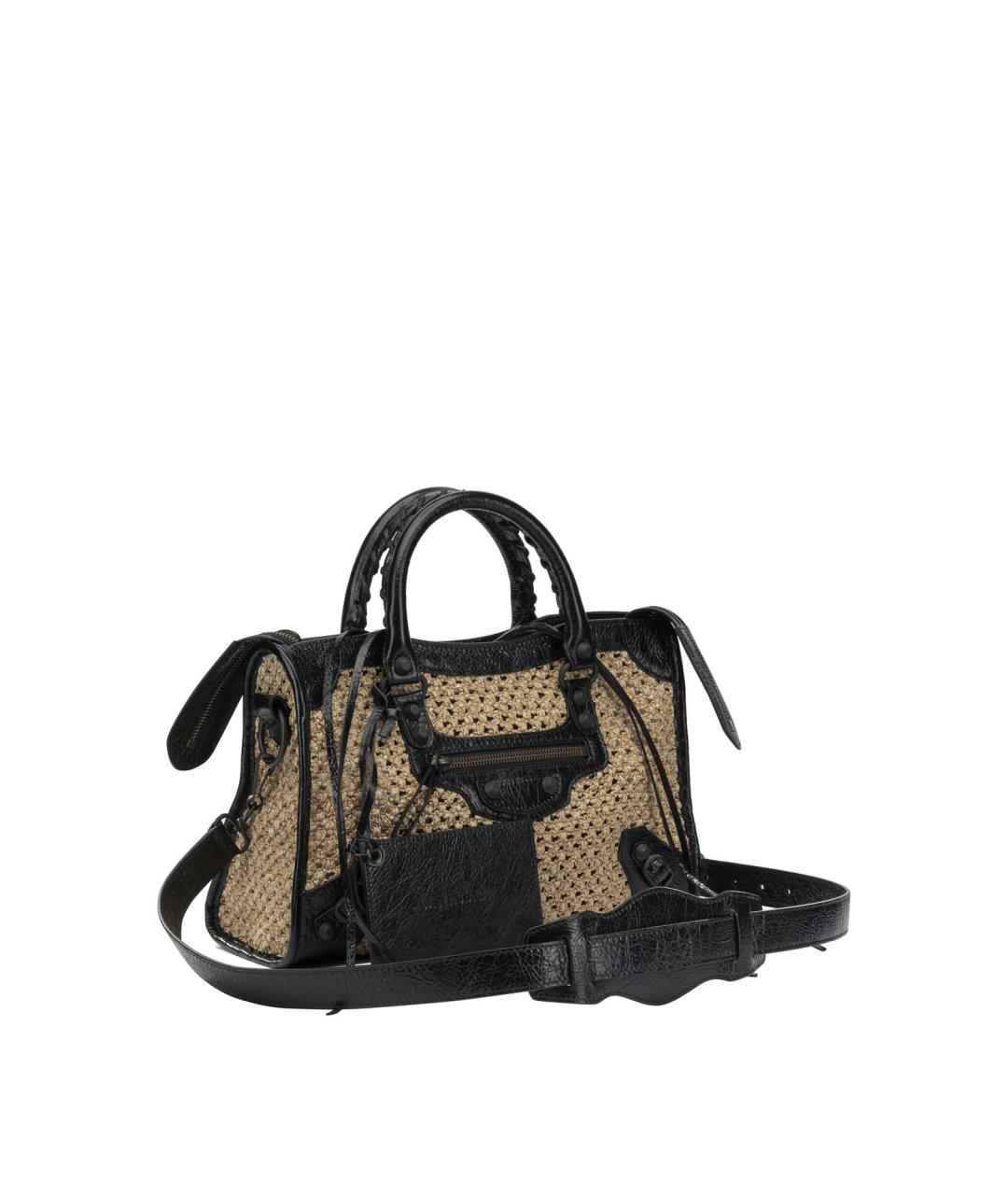 BALENCIAGA Бежевая синтетическая сумка с короткими ручками, фото 2