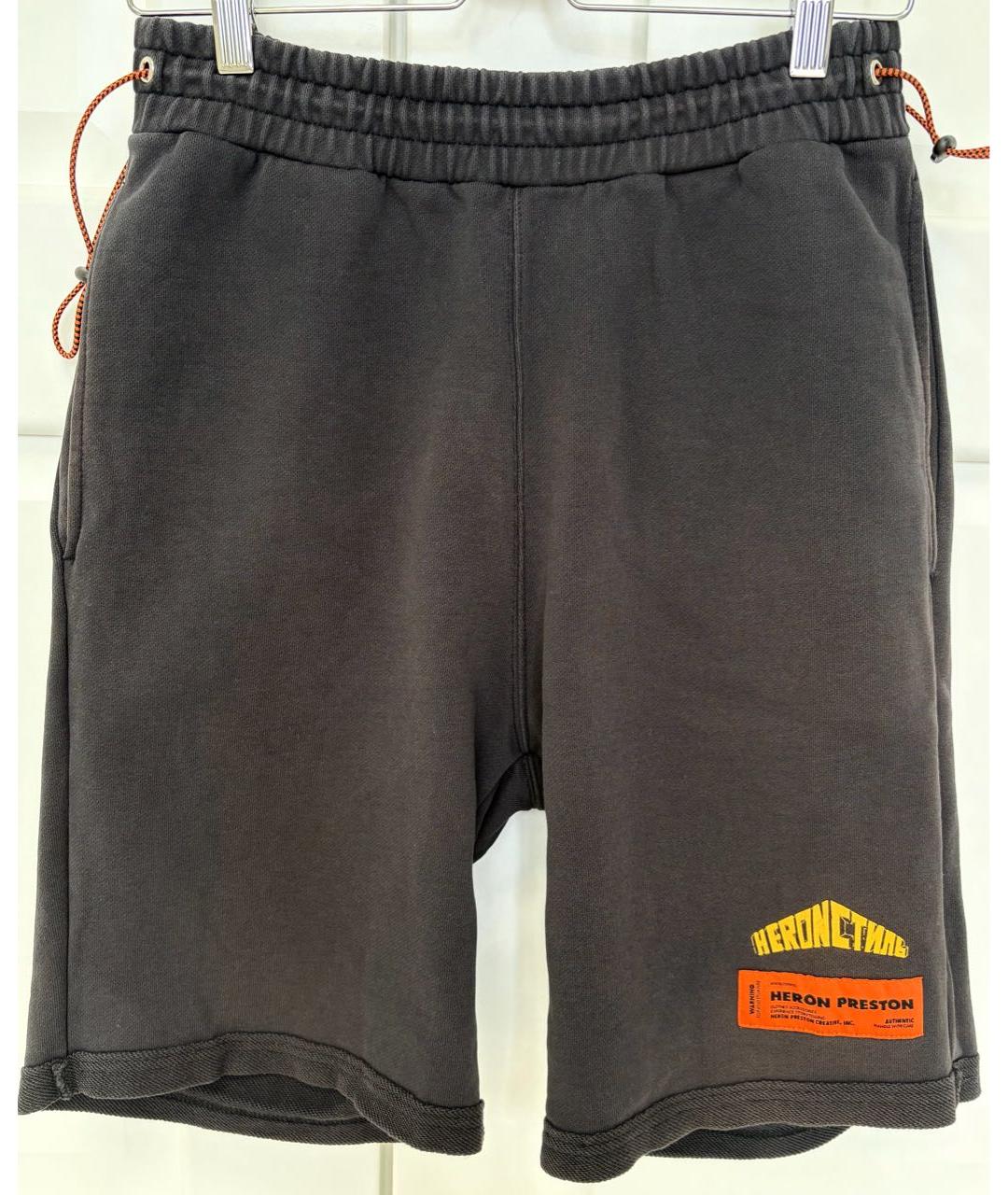HERON PRESTON Черные хлопковые шорты, фото 5