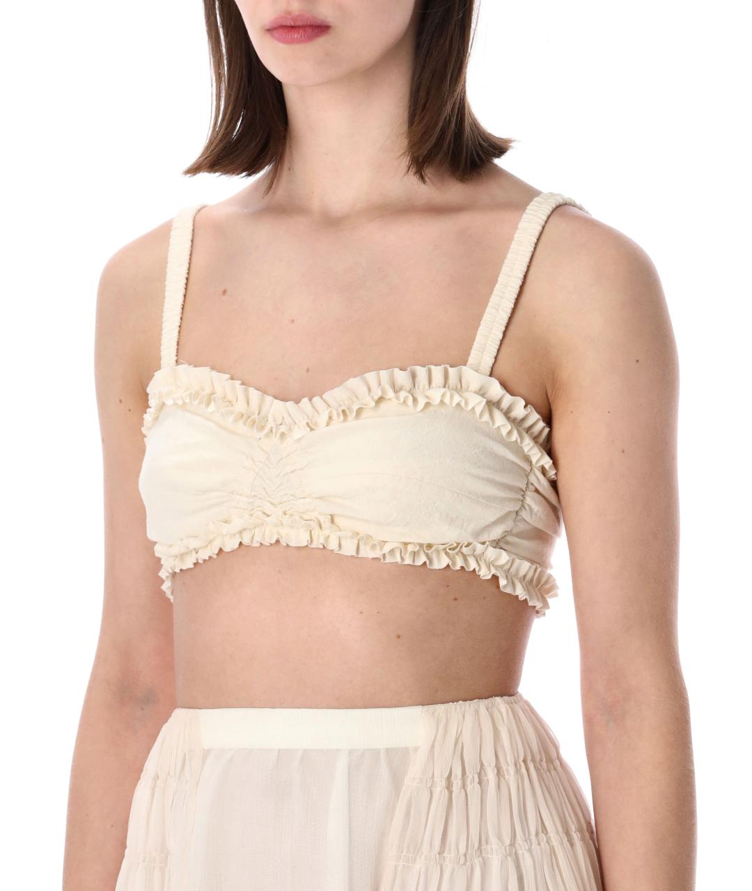 DRIES VAN NOTEN Бежевая хлопковая майка, фото 3