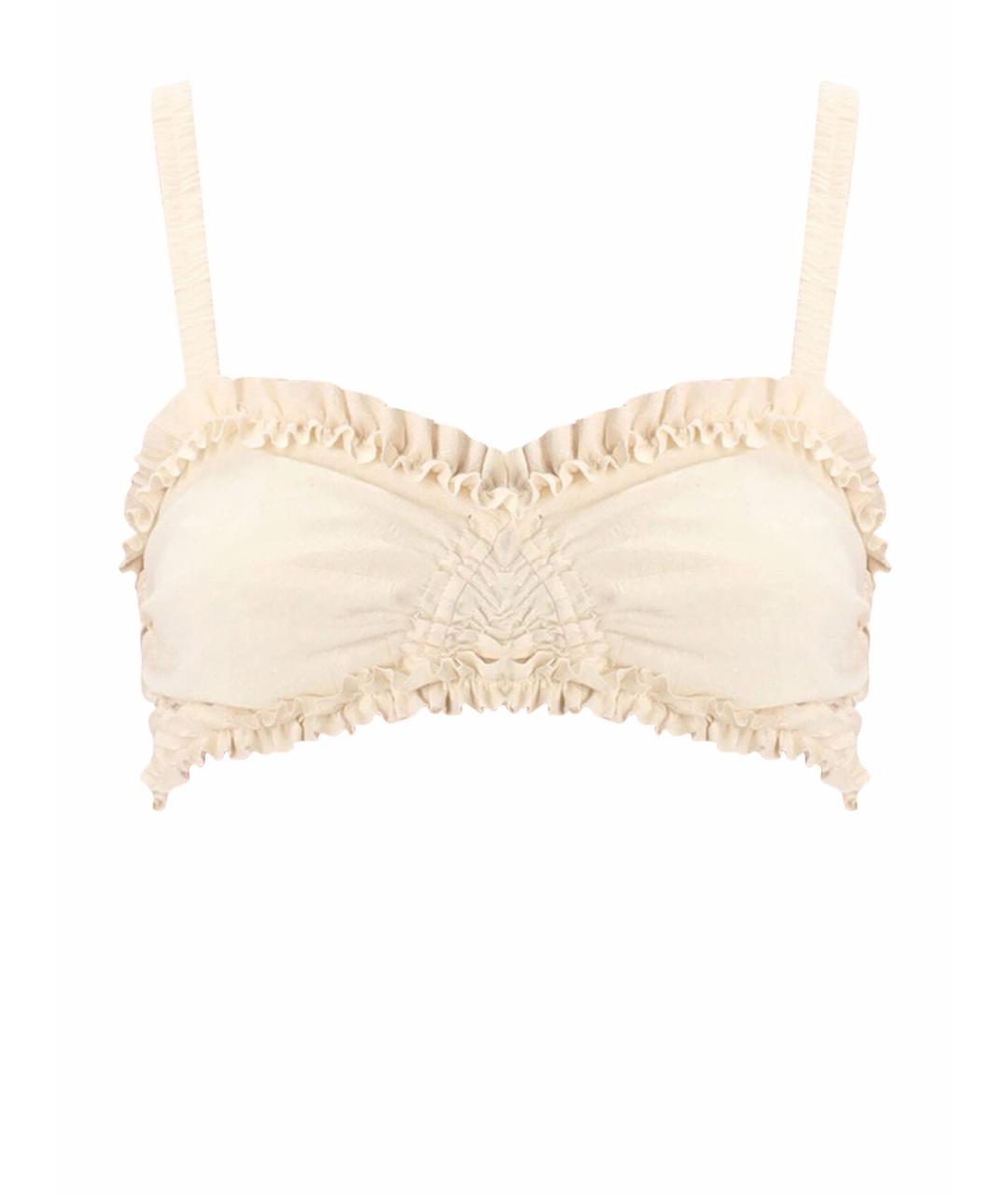 DRIES VAN NOTEN Бежевая хлопковая майка, фото 1