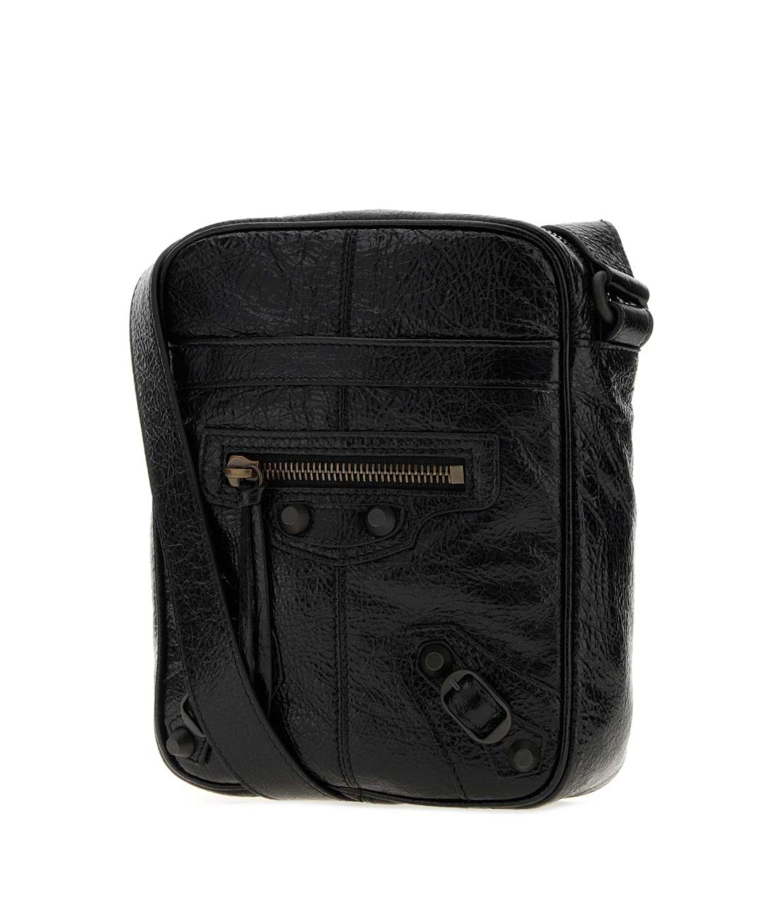 BALENCIAGA Черная кожаная сумка на плечо, фото 2