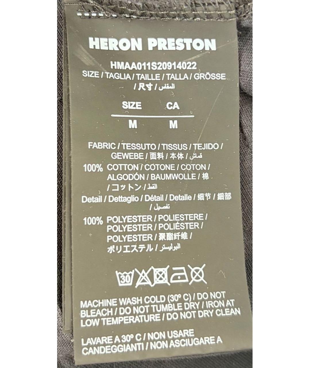 HERON PRESTON Черная хлопковая футболка, фото 3