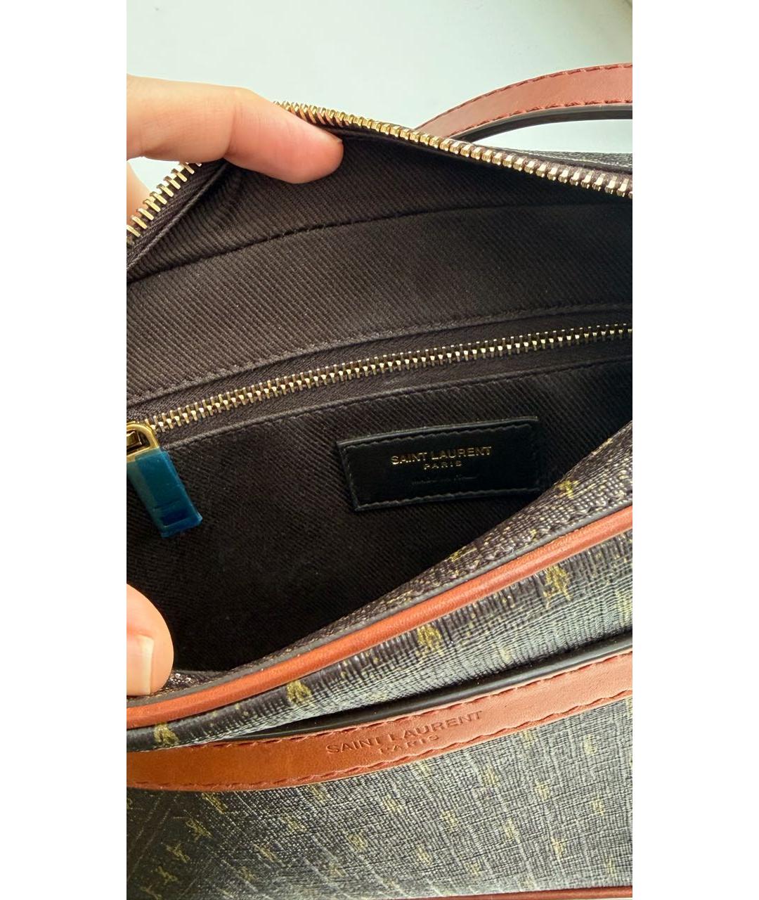 SAINT LAURENT Коричневая сумка через плечо, фото 4