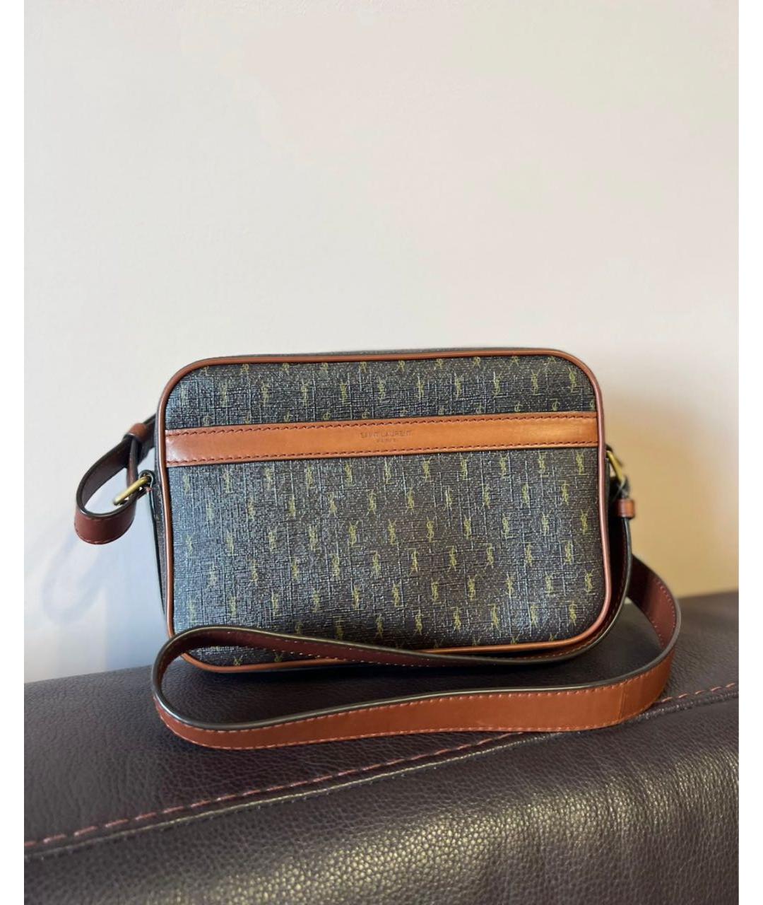 SAINT LAURENT Коричневая сумка через плечо, фото 2