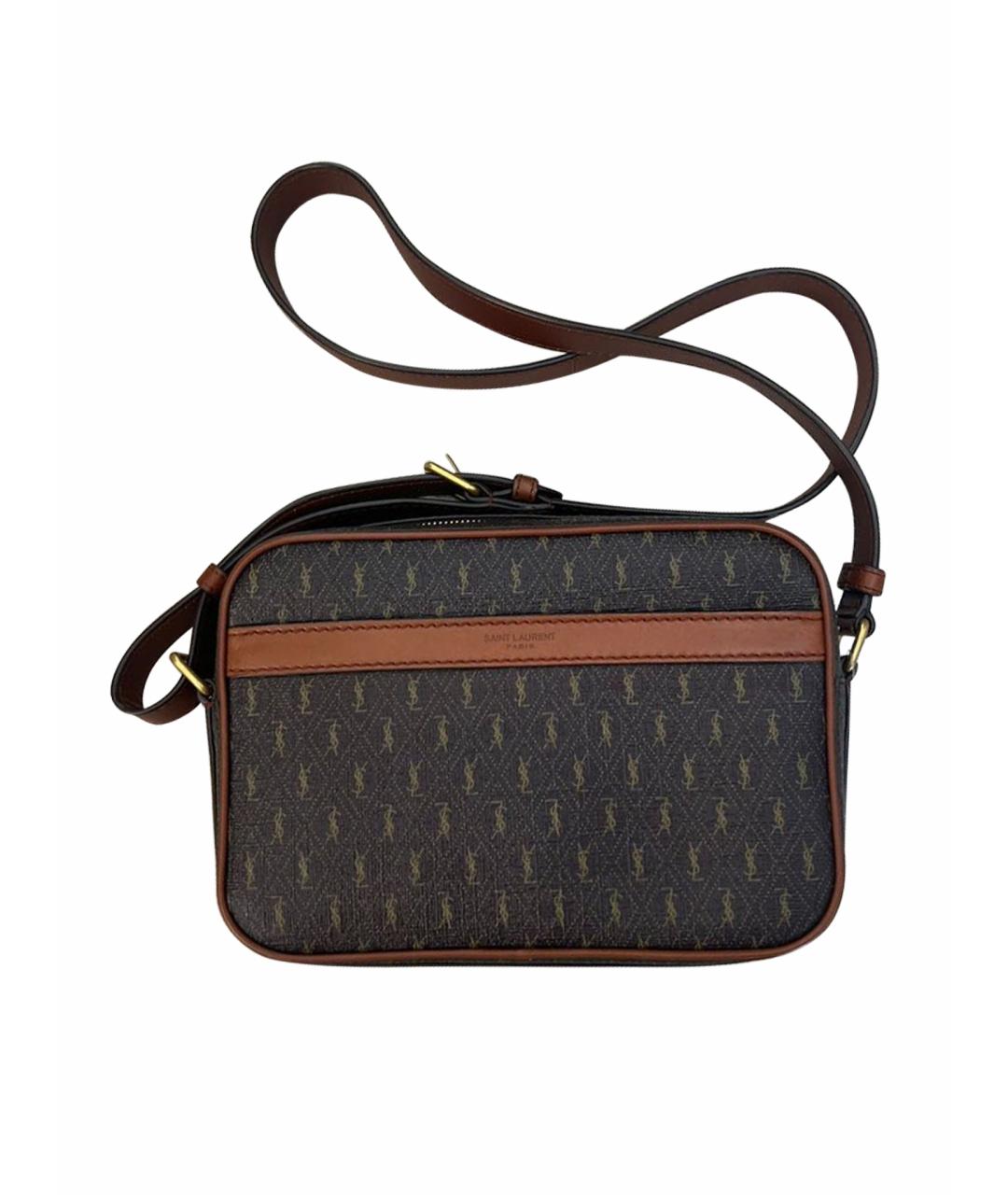 SAINT LAURENT Коричневая сумка через плечо, фото 1