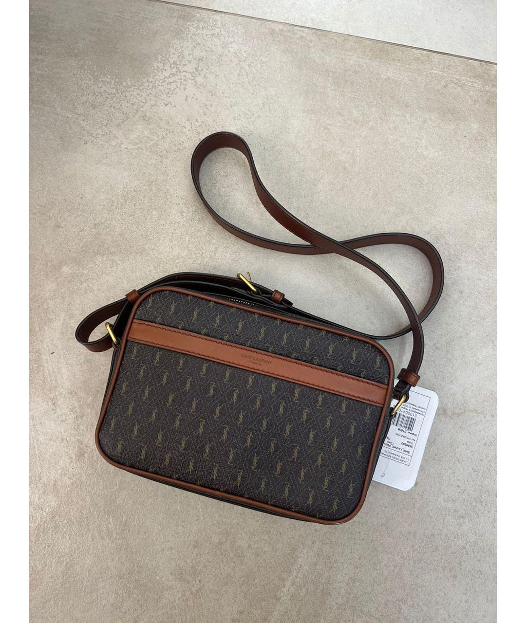 SAINT LAURENT Коричневая сумка через плечо, фото 5