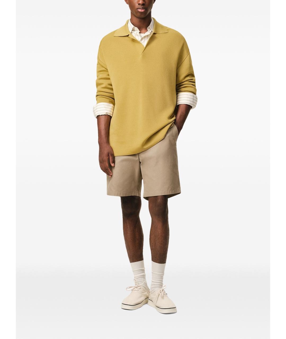 Ami Paris Бежевые полиэстеровые шорты, фото 3