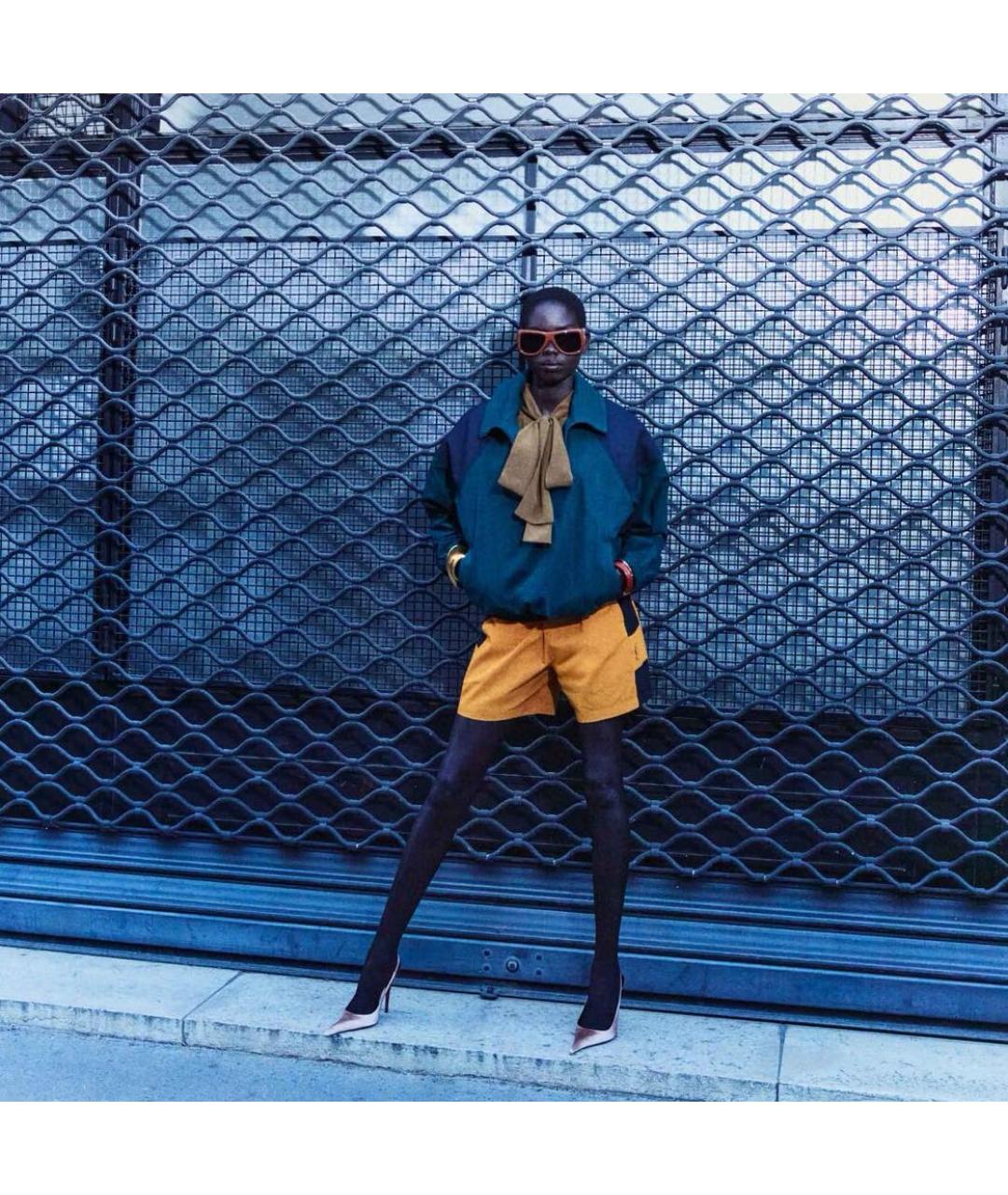 SAINT LAURENT Зеленый хлопковый костюм с брюками, фото 3