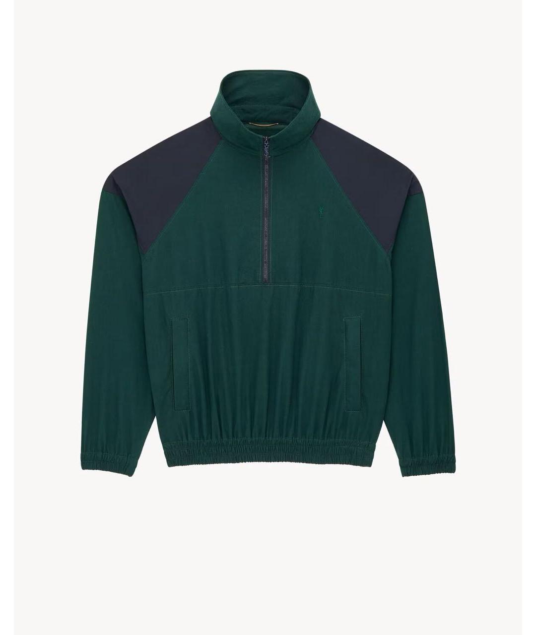 SAINT LAURENT Зеленый хлопковый костюм с брюками, фото 9