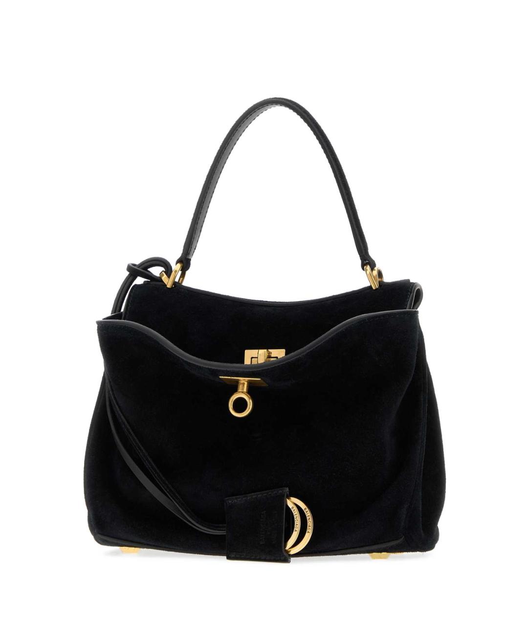 BALENCIAGA Черная кожаная сумка с короткими ручками, фото 2