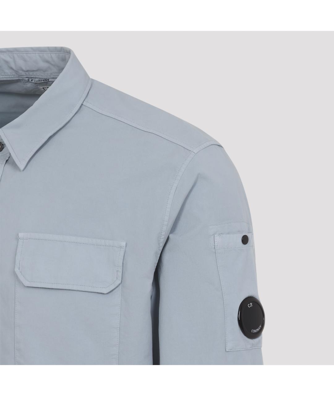 CP COMPANY Синяя хлопковая кэжуал рубашка, фото 5