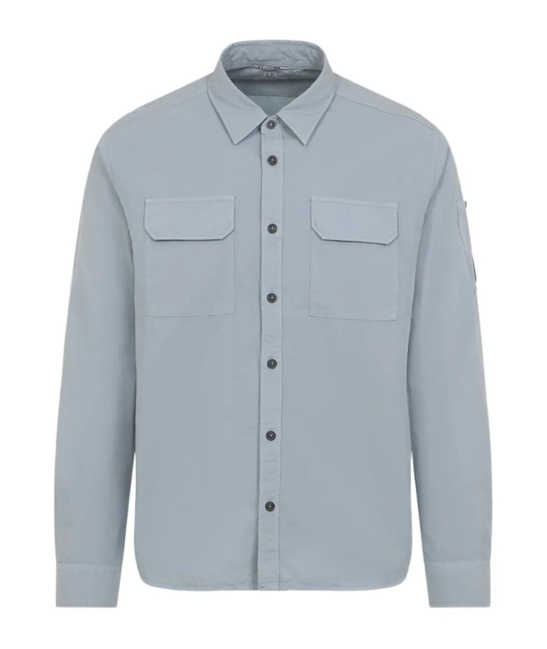 CP COMPANY Синяя хлопковая кэжуал рубашка, фото 1