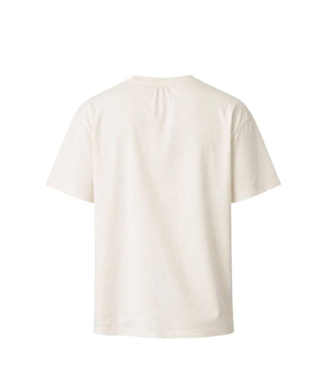 RHUDE Бежевая хлопковая футболка, фото 2