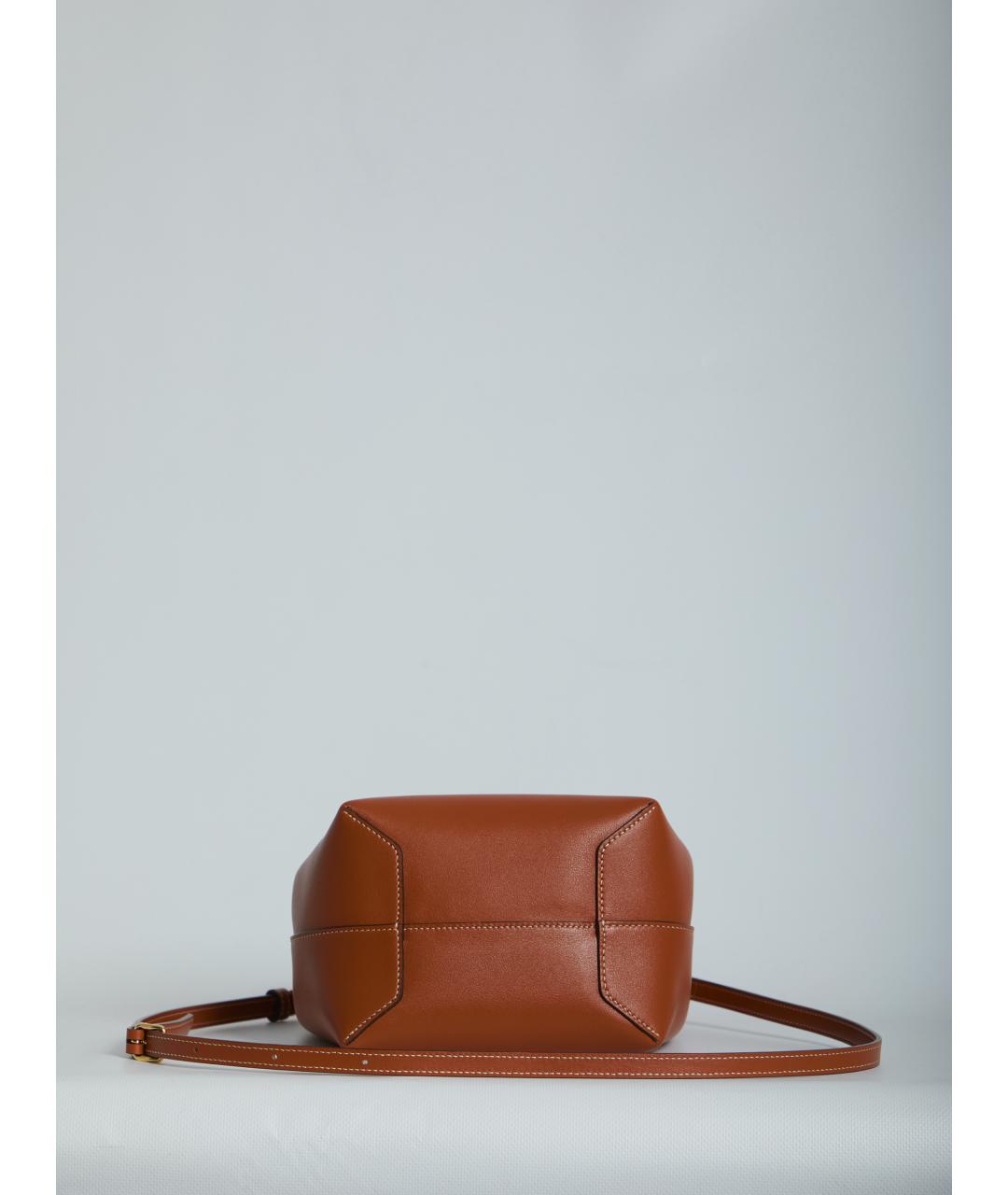 CELINE Коричневая кожаная сумка через плечо, фото 3