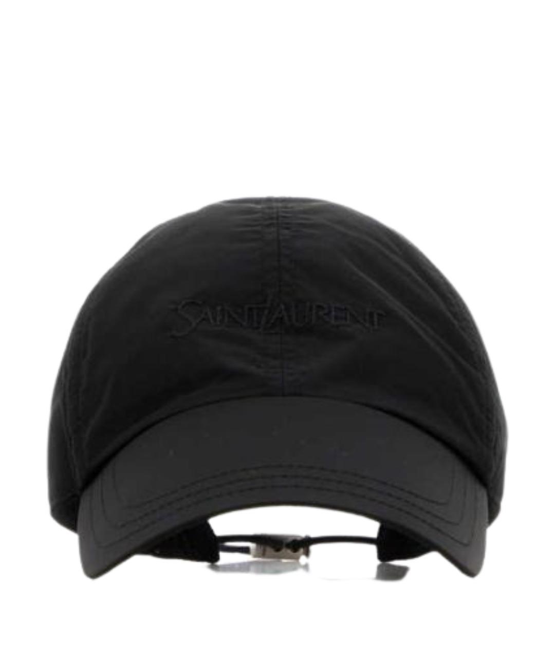 SAINT LAURENT Черная синтетическая кепка, фото 1